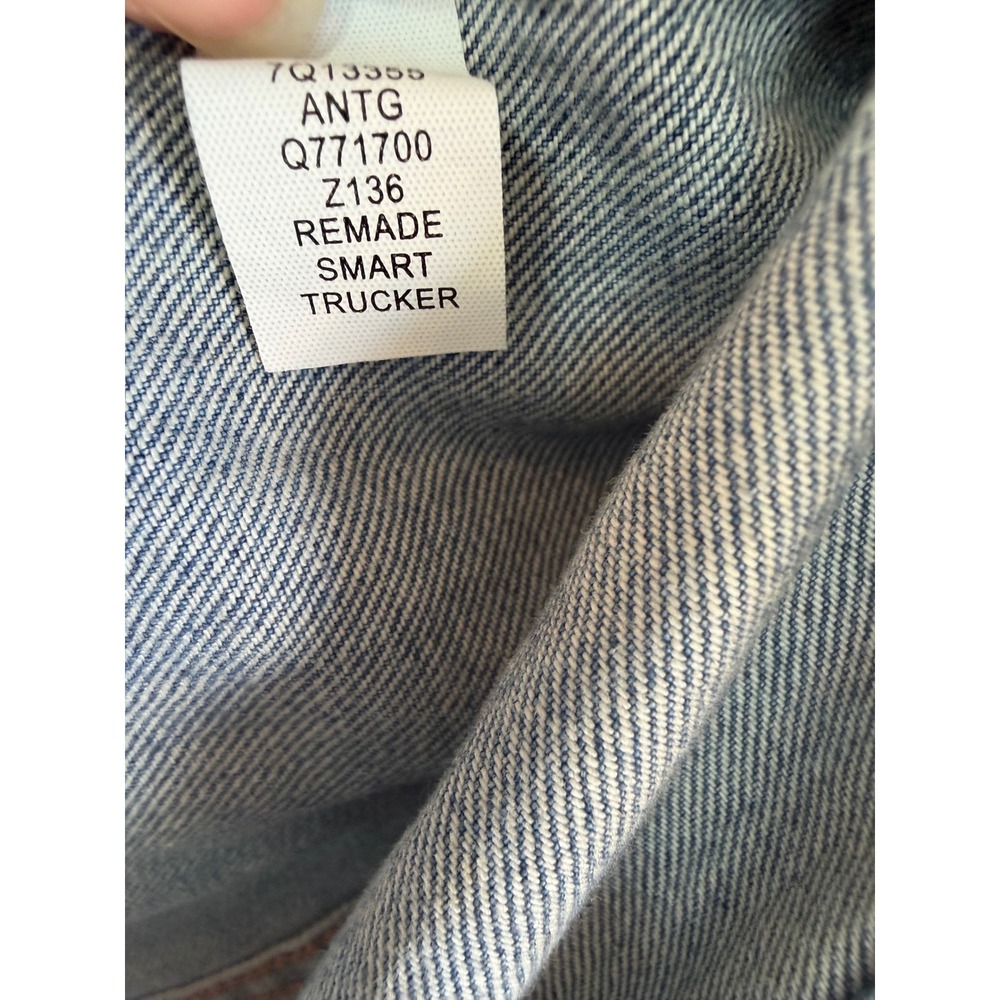 Lucky Brand Re-Made Smart Trucker festival Denim Jacket Light Wash 3X Western - Picture 5 of 9